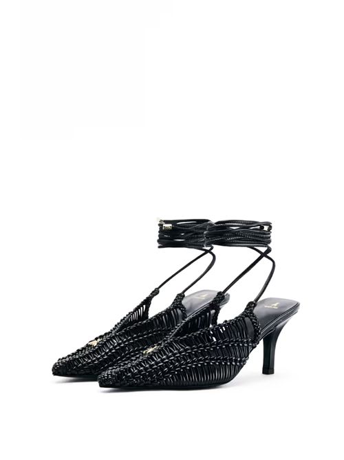 Slingback intrecciate Handcraft Minimal Shape Nero Patrizia Pepe | 8Z0139 L109K103